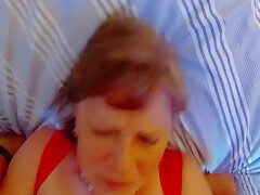 M A, Angel S And Carmen S In Granny Red Ribbon Fuck