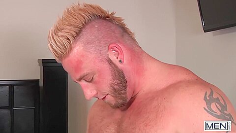 MEN - Aaron Bruiser Stuffs His Fat Cock Into His Step brother-In-Law Anthony Verusso's Tight Hole