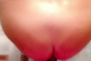 MILF Shemale anal fucked bareback in bathroom
