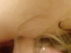 MILF sucks cock