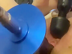 Making Myself Cum With My Thrusting Machine
