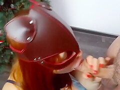 Masked Babe Swallows Every Drop Of My Semen