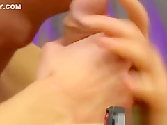 Massage with two twinks turned into deep bareback drilling