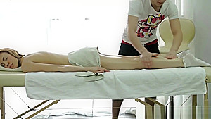 Massaging a Redhead teen 18+