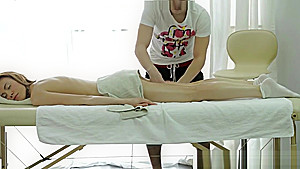 Massaging a Redhead teen 18+