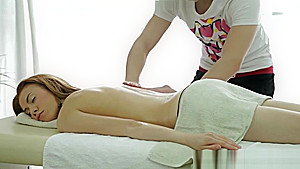 Massaging a Redhead teen 18+