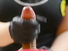 Masseuse Fingering Client In Latex Glove