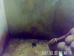 Mature Indian Bengali Bath captured in bathroom by nephew