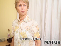 Mature Maid With Short Haircut Is Carnal With Man Before Leaving