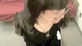 Mature cd with glasses toying her ass