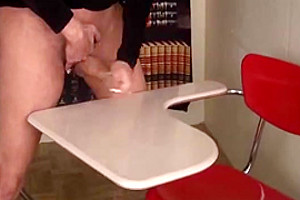 Mature masturbating shemale in action