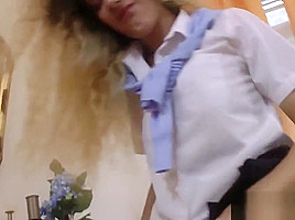 Mature stockings les fingered