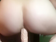 Milf Attempts Anal Fisting/rides Dildo Anally Then Sucks It Clean!