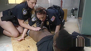 Milf cops take suspect to random safe house to take advantage of his BBC