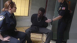 Milf cops take suspect to random safe house to take advantage of his BBC