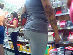 Milf in gray tights