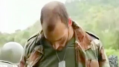 Military mandy fucks twink on the hood of a truck