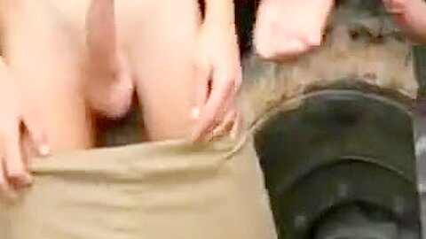 Military mandy fucks twink on the hood of a truck