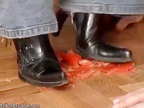 Mistress Bojana - Feeding Slave From Boots