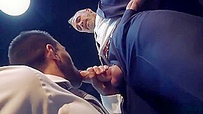Muscle gay anal sex with cumshot