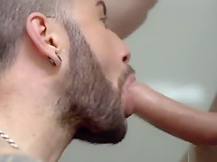 Muscle gay oral sex with cumshot