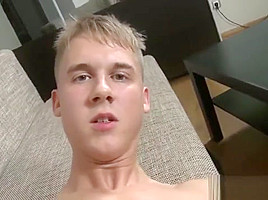 Muscle twink casting with cumshot