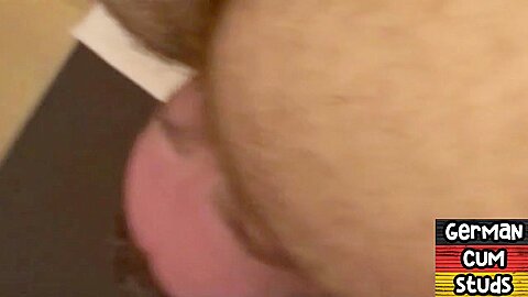 Muscled German DILF sucking and rimming sturdy masseur