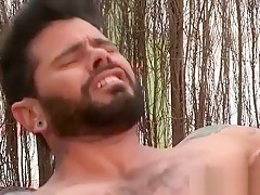 Muscled dudes ass eaten