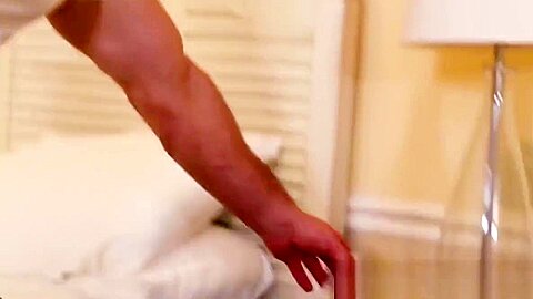 Muscular gay anally fucked in massage parlor session