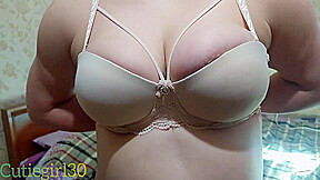 My Girlfriend Undresses In The Bedroom And Shows Herself To Me