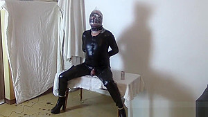 My bondage sissy (Wrapped face and plastic bag)
