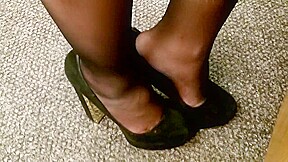 My girl shoeplay at the bank Website on profile for more of her