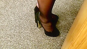 My girl shoeplay at the bank Website on profile for more of her