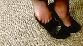 My girl shoeplay at the bank Website on profile for more of her