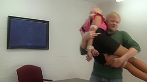 NGB27 Blonde Secretary girl bound and gag by her boss