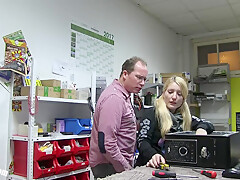 Naive Intern Bare Fucked In The Ass!