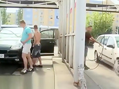 Naked male outdoors penis gay Anal Fucking At The Public Carwash!