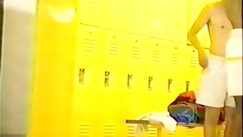 Naked sexy college guys in vintage locker room and shower scenes