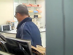 Naughty Asian milf entertains an older horny guy with her mouth