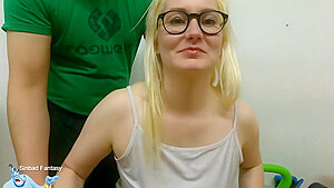 Naughty Blonde Stepsister Loves Working Out And Dicks