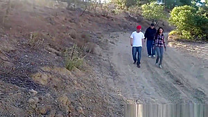Naughty Latina teen 18+ Slut Maya Grand Enjoys Outdoor FFM Threesome