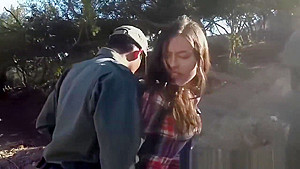 Naughty Latina teen 18+ Slut Maya Grand Enjoys Outdoor FFM Threesome