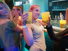 Naughty girls are partying and having group sex with guys, and enjoy every second of it