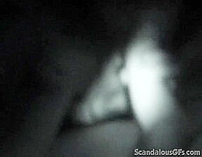 Naughty night vision BJ slut sucks dick