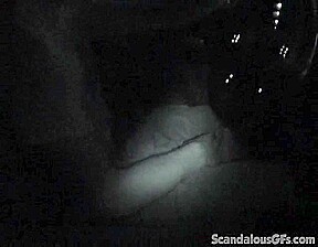 Naughty night vision BJ slut sucks dick