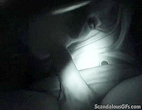 Naughty night vision BJ slut sucks dick