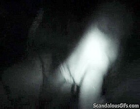 Naughty night vision BJ slut sucks dick