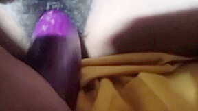 Neetu Bhabhi Put Brinjal In His Huge Pussy   And Masturbating Herself