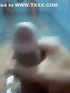 Neighbor joins while masterbaiting at the bath and got Fuckedby huge dick