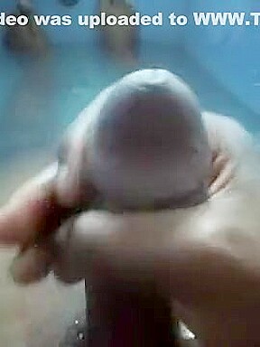 Neighbor joins while masterbaiting at the bath and got Fuckedby huge dick